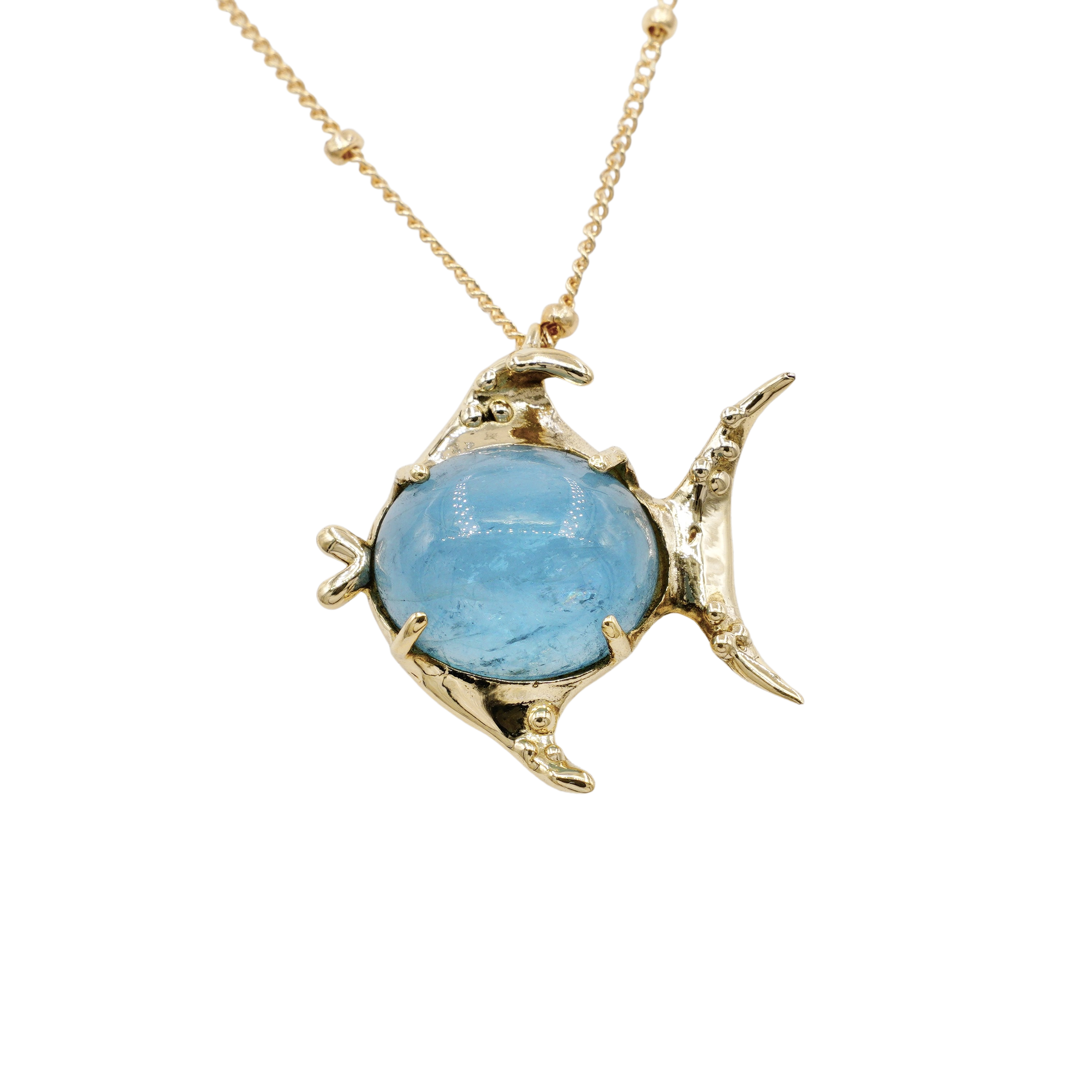 Tropical Fish charm (aquamarine) — Morgan Patricia Designs
